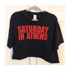 Cropped Saturday in Athens tee